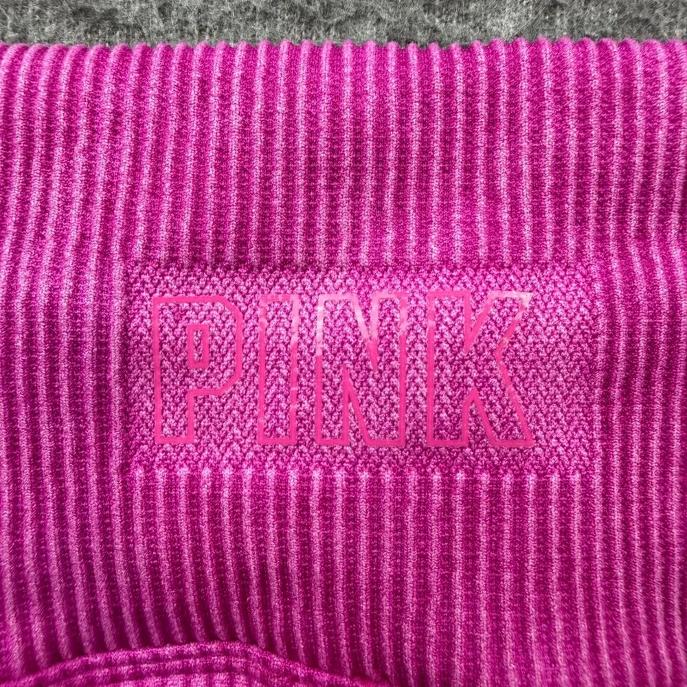 Pink Active Leggings Women's Small Fuchsia Acid Wash Ribbed Seamless High‎ Rise